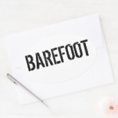 Barefoot Bumpersticker Ovale Sticker (Envelop)