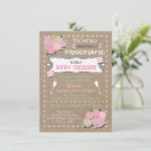 Barefoot en zwanger Bubble baby shower nodigt uit Kaart (Staand voorkant)