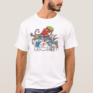Barefoot Groove Octopus Drummer T-shirt