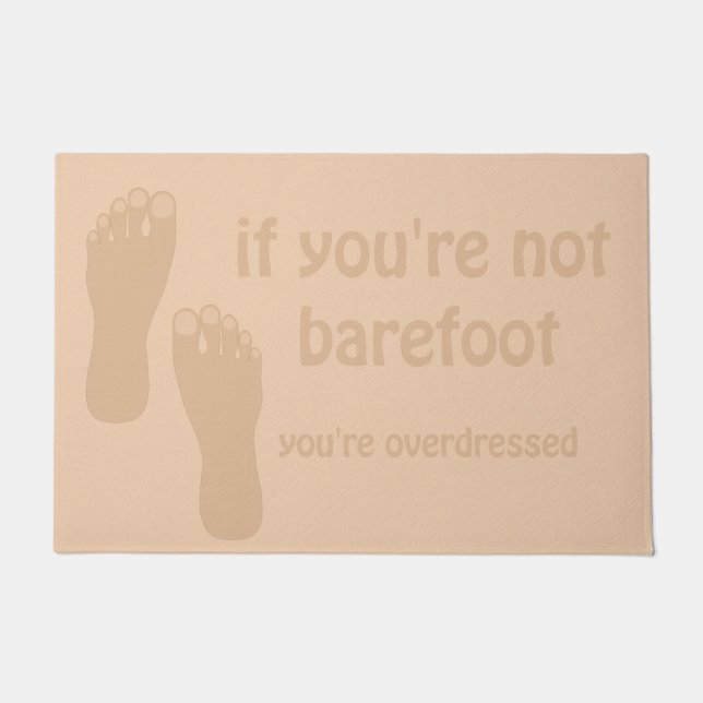 Barefoot Hippie Welkom Deurmat (Voorkant)