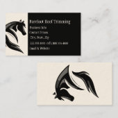 Barefoot Hoof Trimming Black White Classic Visitekaartje (Voorkant / Achterkant)