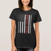 Barefoot Skiing American Flag 4th Of July T-shirt (Voorkant)