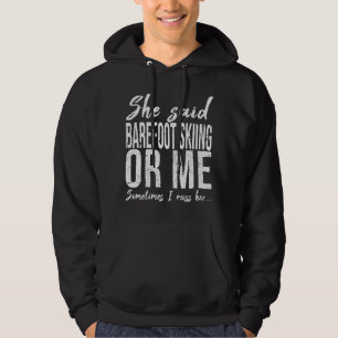 Barefoot Skiing grappig cadeauidee Hoodie