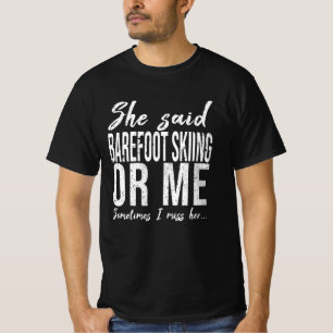 Barefoot Skiing grappig cadeauidee T-shirt
