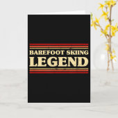 Barefoot Skiing Legend Barefooting Adventure Sport Kaart (Gele Bloem)