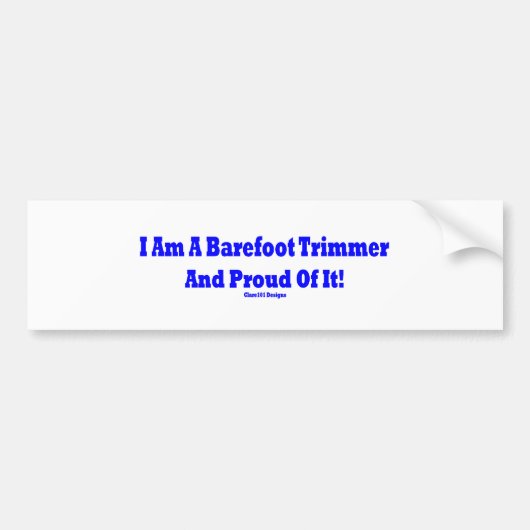Barefoot trimmer bumpersticker (Voorkant)