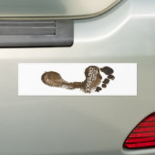 Barefoot uitvoeren bumpersticker (Op auto)
