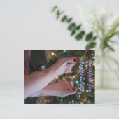 Barefoot voor het Feestdagen Briefkaart (Staand voorkant)