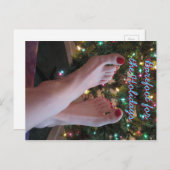 Barefoot voor het Feestdagen Briefkaart (Voorkant / Achterkant)