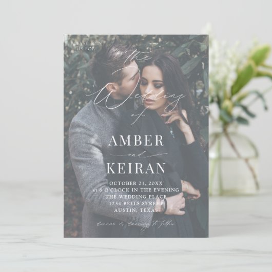 Barely Daar Shades - Fotobruiloft Kaart (Staand voorkant)