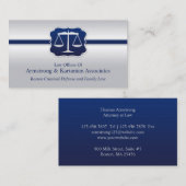 Barème de droit Carte de visite élégant (Devant / Derrière)