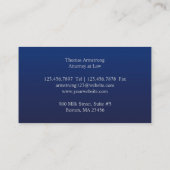 Barème de droit Carte de visite élégant (Dos)