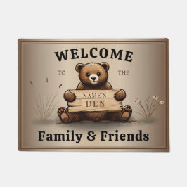 Bärengruß mit persönlichem Namensschild Familien Deurmat