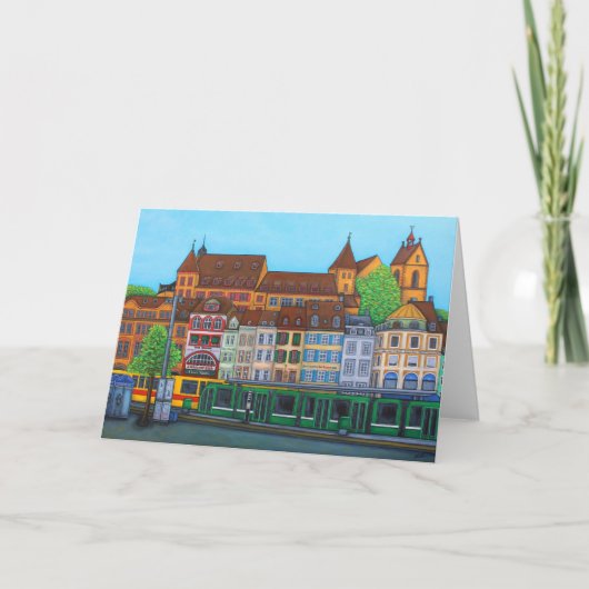 Barfusserplatz, carte de voeux de Bâle (Devant)