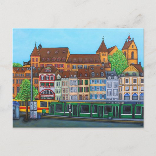 Barfüsserplatz Rendez-vous Briefkaart by Lisa Lore (Voorkant)