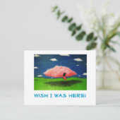 BargasArtworks Pink Cloud Briefkaarten (Staand voorkant)