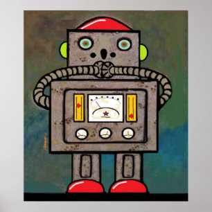 BargasKunstwerken met hoge robotarruk Poster