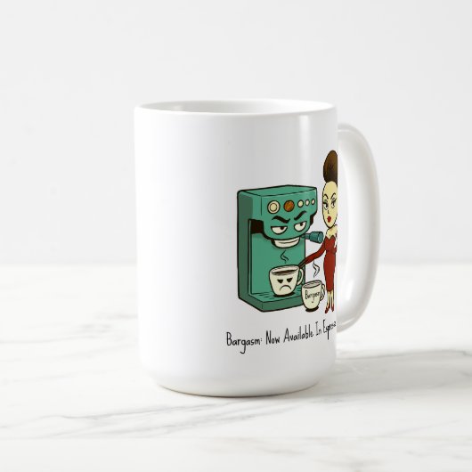 Bargasm: Now Available In Espresso Shots Mug (Devant droit)