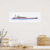 Barge James L. Kuber en tug Victory Poster (Keuken)