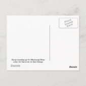 Barge op het briefkaart van de Mississippi (Achterkant)