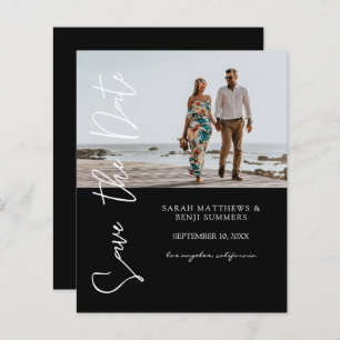 Bargin foto & Typografie Save the Date Black 4