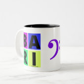 Bari Café Mug avec Bass Clef (Devant gauche)