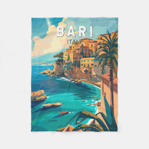 Bari Italië Reizen Kunst Vintage Fleece Deken