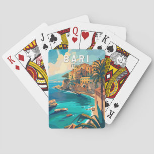 Bari Italië Reizen Kunst Vintage Pokerkaarten