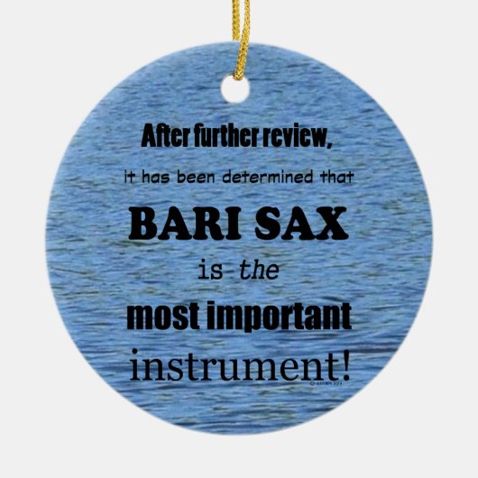 Bari Sax Belangrijkste instrument keramische benam Keramisch Ornament (Voorkant)
