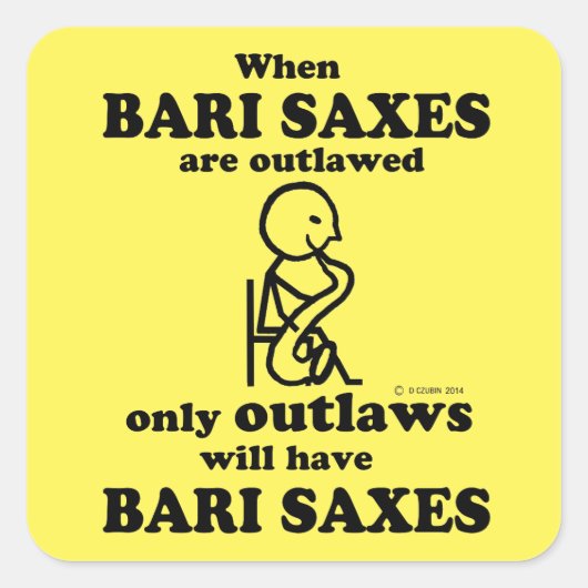 Bari Saxe Un Sticker Carré Non Autorisé (Devant)
