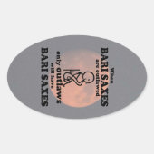 Bari Saxe Un Sticker Ovale Interdit (Devant)