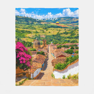 Barichara, Colombia - Koloniaal dorpsdal Fleece Deken