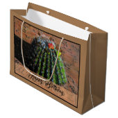 Baril Cactus Grand sac cadeau (Devant Angle)