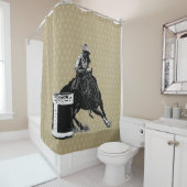 Baril de cow-girl de rodéo emballant le rideau en (En situation)