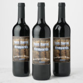 Baril de pluie, Ensemble de 6 Étiquettes de vin (Bouteilles)
