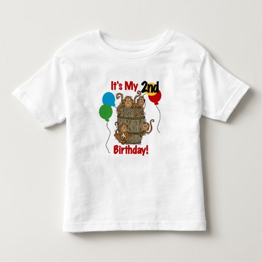Baril de singes 2e Anniversaire Tshirts et cadeaux (Devant)