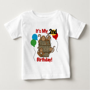 Baril de singes 2e Anniversaire Tshirts et cadeaux