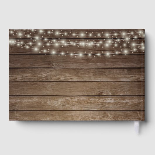 Baril rustique en bois avec fleurs blanches livre  (Verso)