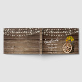 Baril rustique en bois avec tournesol Livre d'or (Complet)