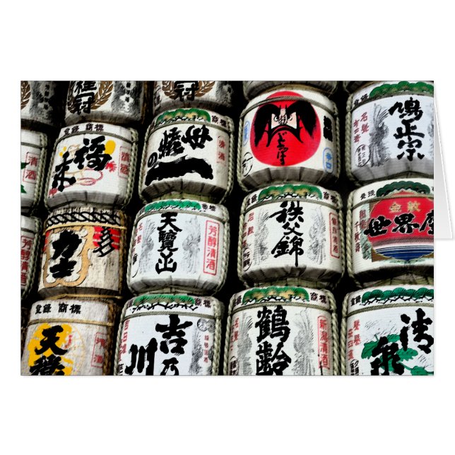 Barils japonais de saké (Devant horizontal)
