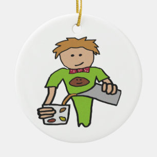 Barista Coffee Shop Keramisch Ornament