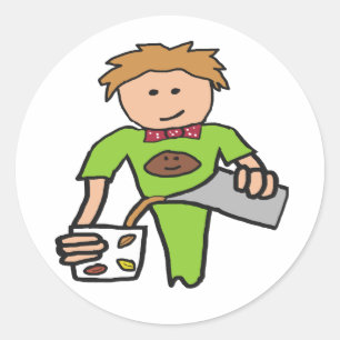 Barista Coffee Shop Ronde Sticker