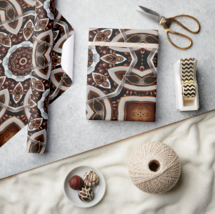 Barista Dream Black, koffie en Bans Pattern No1 Cadeaupapier