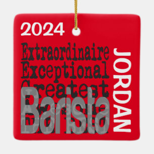 Barista Extraordinaire CUSTOM Keramisch Ornament