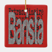 Barista Extraordinaire Keramisch Ornament (Achterkant)