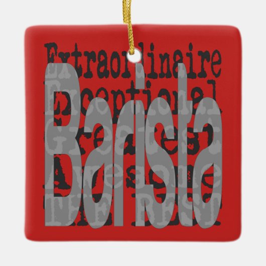 Barista Extraordinaire Keramisch Ornament (Voorkant)