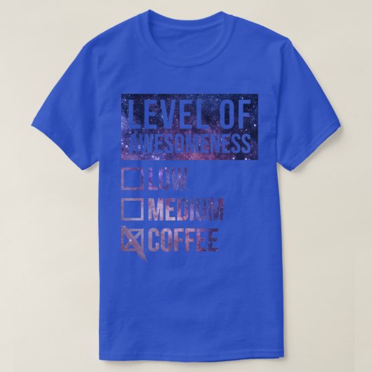 Barista Funny Art Level of Coffee 3 T-shirt (Design voorkant)