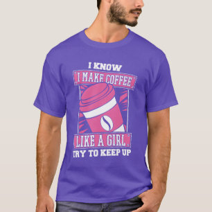 Barista koffiekunstenaar meisje vriendin t-shirt