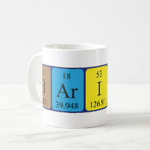 Barista nom de table périodique mug (Devant gauche)