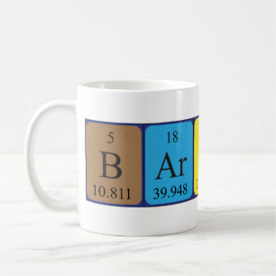 Barista nom de table périodique mug